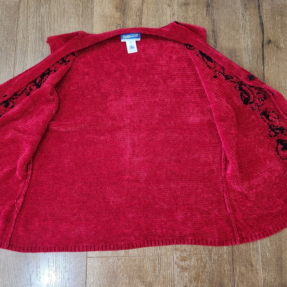 Vtg Pendleton Knockabouts Knit Embroidered Sweater Cadigan Vest Large Western - Picture 8 of 10